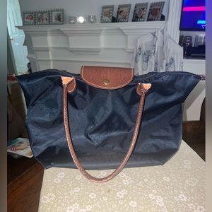 Small Navy Blue Nylon Bag Women's Handbag Tote Bag
